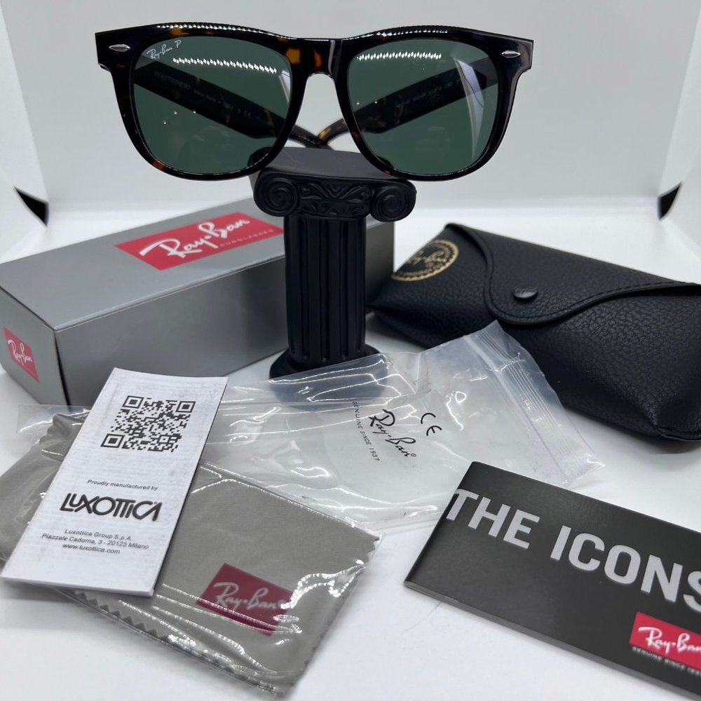 Ray Ban NEW WAYFARER TORTOISESHELL 🕶 Size 54/21 Polarized NWB NEW